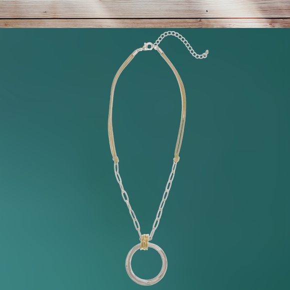 Two-Tone Ring Necklace - Picture 8 of 11